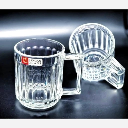 لیوان کلاسیک دسته دار بلور زنگان Zangan Glass