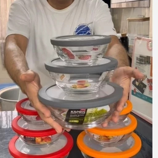 ظروف یخچال و ماکروفری ست کاپریس 3 عددی