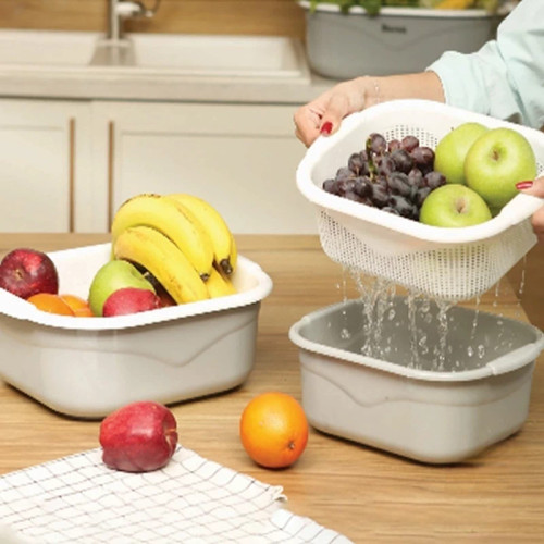 آبکش و لگن چهار گوش سایز 1 باران