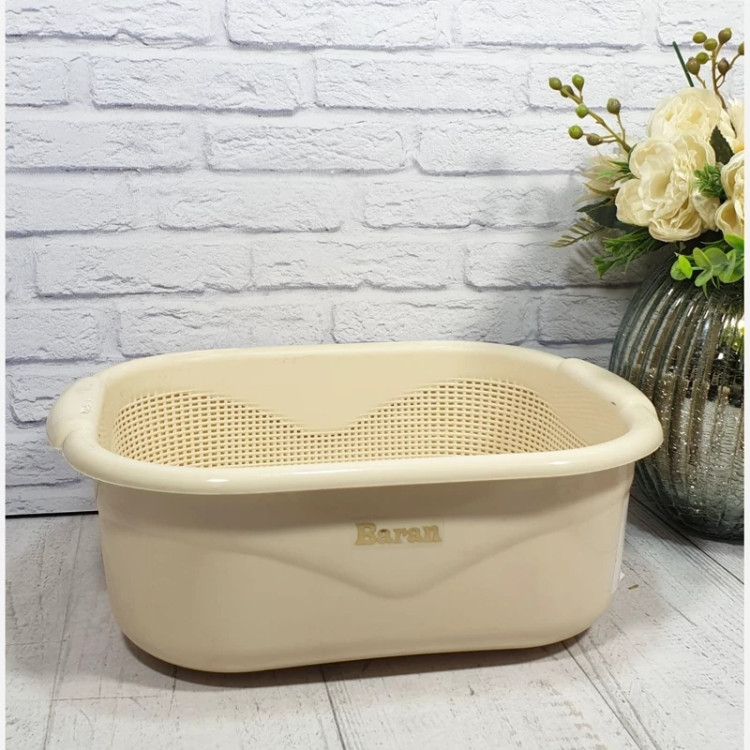 آبکش و لگن چهارگوش باران سایز 4 پلاستیکی