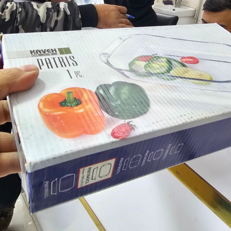 مرغ خوری شیشه ای بلور کاوه با ابعاد 28 سانت