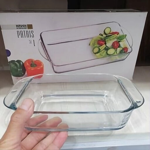 مرغ خوری شیشه ای بلور کاوه با ابعاد 28 سانت