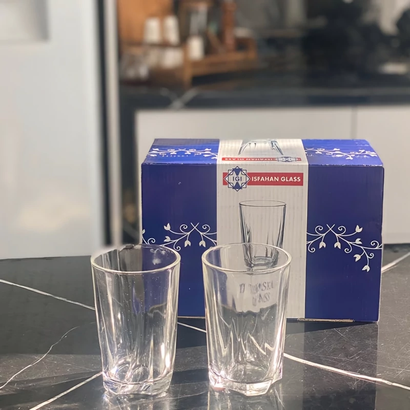 لیوان شیشه ای توسکا کادو بسته 6 عددی