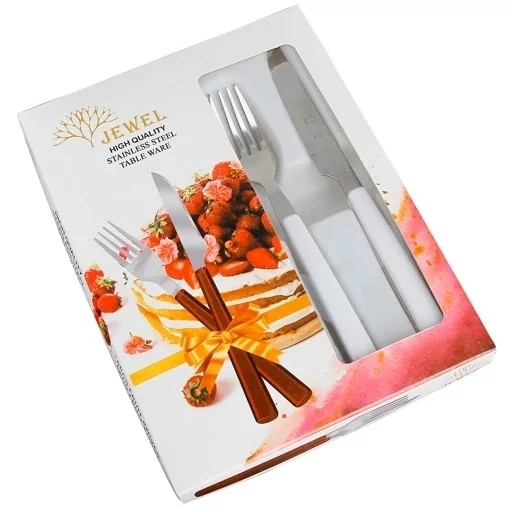 کارد و چنگال میوه خوری طرح JEWEL بسته 6 عددی