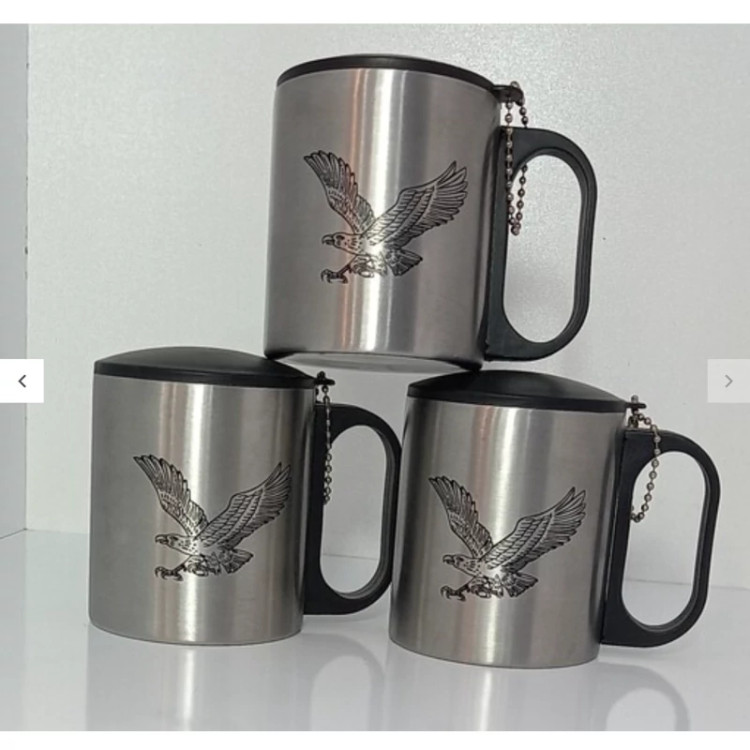 لیوان اصل دمنوش ساز استیل با درب و زنجیر ماگ دو جداره نگهدارنده