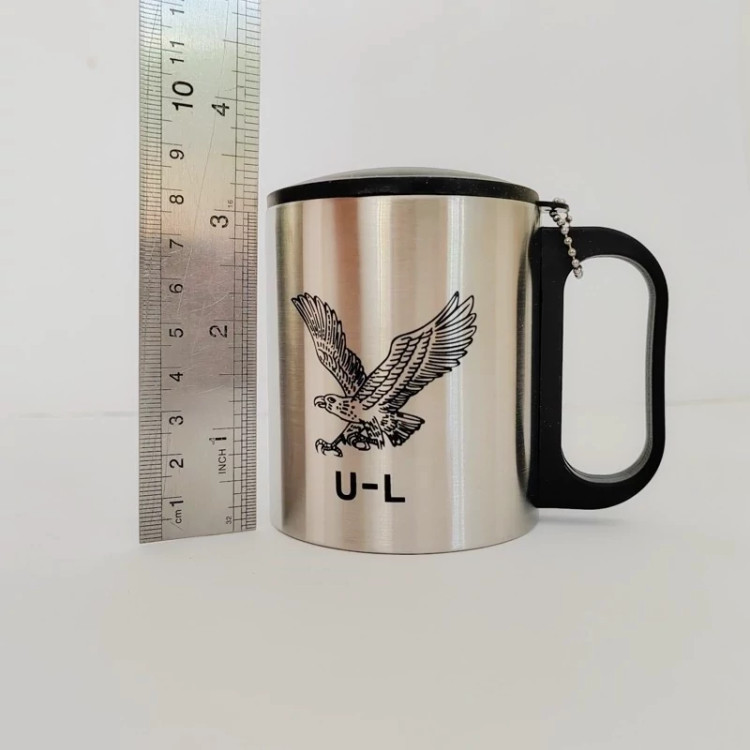 لیوان اصل دمنوش ساز استیل با درب و زنجیر ماگ دو جداره نگهدارنده