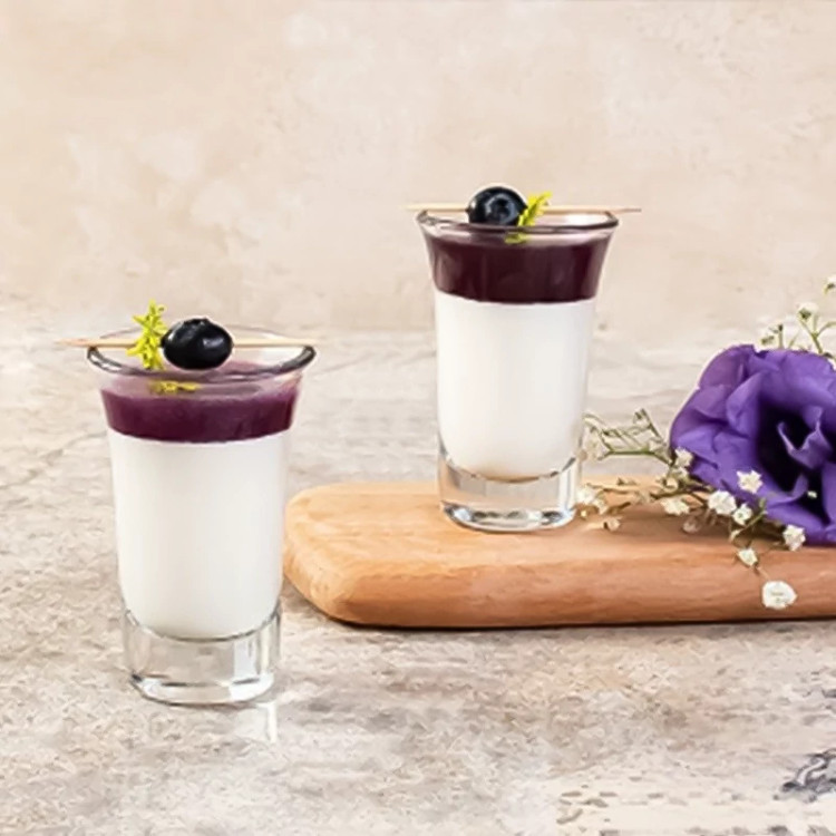 نیم یک نیلوفر بلور کاوه ( لیوان پیک خوری) دست 6 عددی