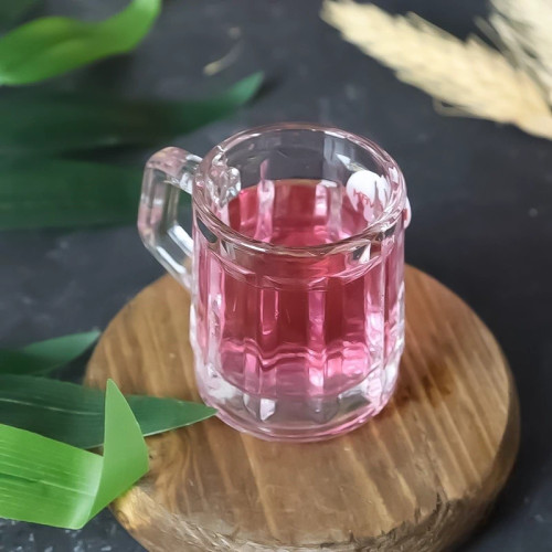 نیم یک شات دسته دار پیلار شیشه ای کادویی بسته 4 عددی