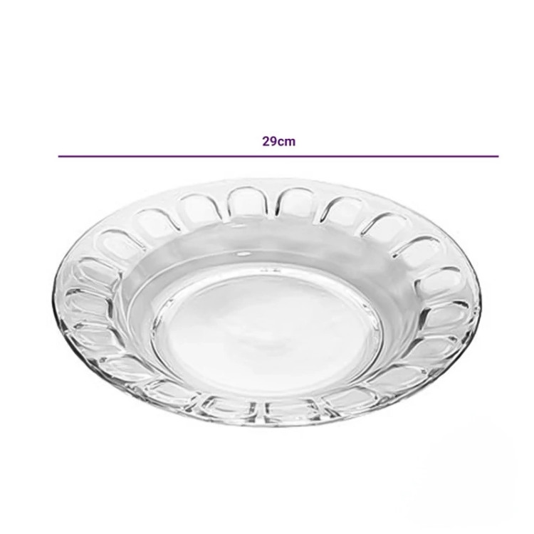 بشقاب زیبای بلور کاوه مدل مروارید بسته 6 عددی