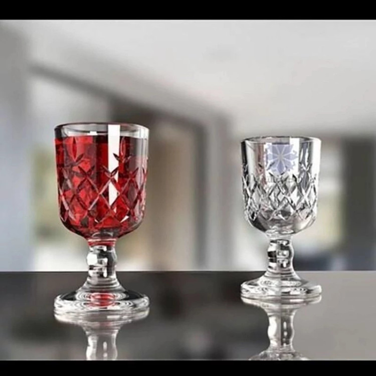 نیم یک لیوان کلوین پایه دار بلور کاور