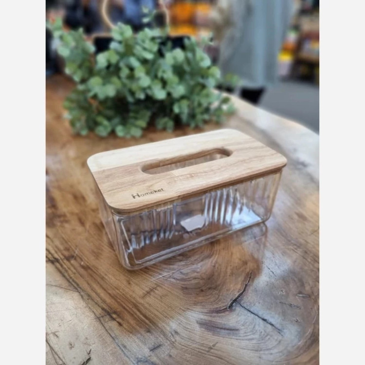 جای دستمال کاغذی درب چوبی لاویا