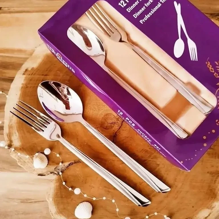 قاشق چنگال یونیک مدل ناخنی 6 نفره استیل 18/10