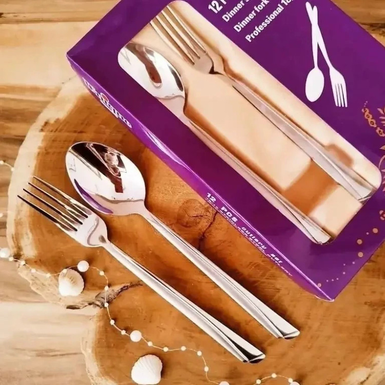 قاشق چنگال یونیک مدل ناخنی 6 نفره استیل 18/10