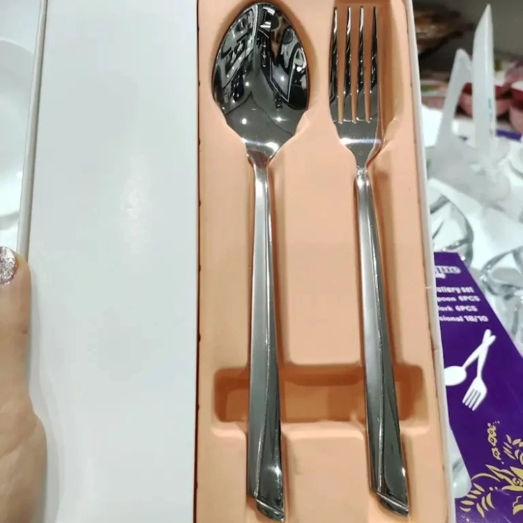 قاشق چنگال یونیک مدل ناخنی 6 نفره استیل 18/10