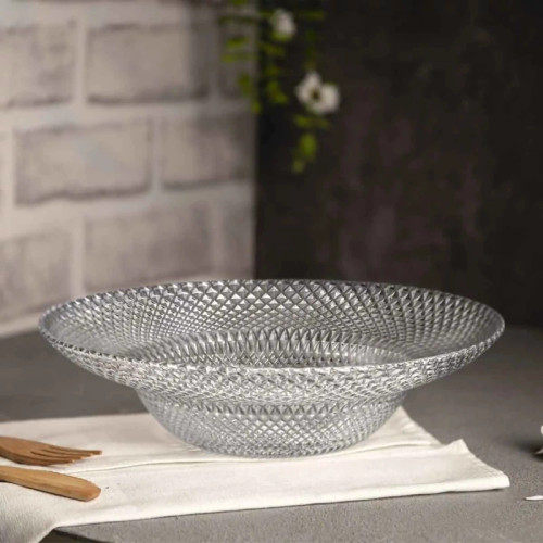 کاسه میوه شیشه ای بزرگ پیکسل برند نوری