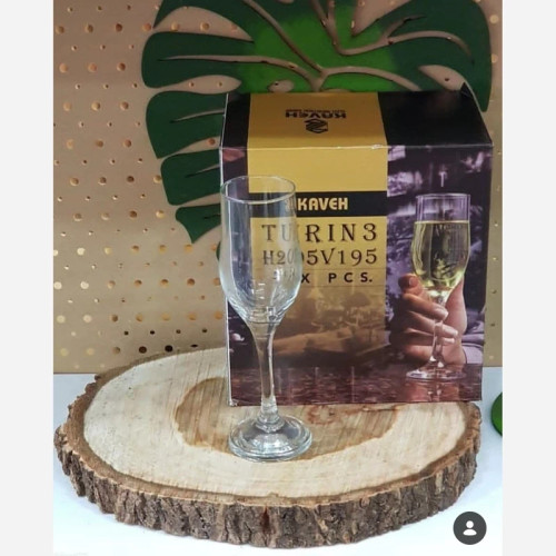 جام گیلاس خوری تورین بلور کاوه یک دست 6 عددی