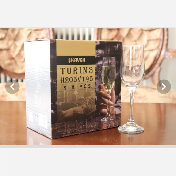 جام گیلاس خوری تورین بلور کاوه یک دست 6 عددی