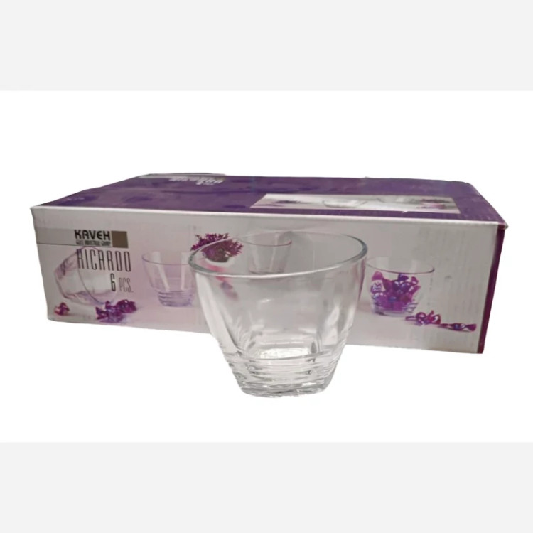 پیاله ریکاردو بلور کاوه 6 عددی