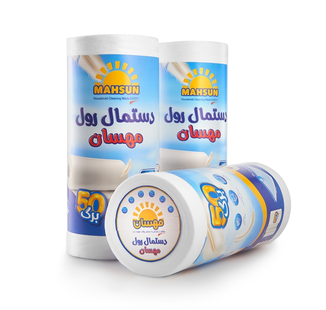دستمال رول 50 برگ مهسان قابل شستشو و استفاده مجدد