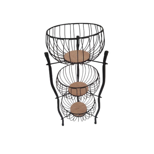 سبد سیب زمینی و پیاز ۳ طبقه فلزی