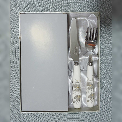 کارد چنگال دسته سرامیکی یونیک (6 عدد چنگال و 6 عدد کارد) کد 02