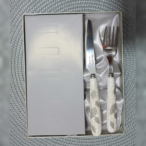 کارد چنگال دسته سرامیکی یونیک (6 عدد چنگال 6 عدد کارد) کد 04