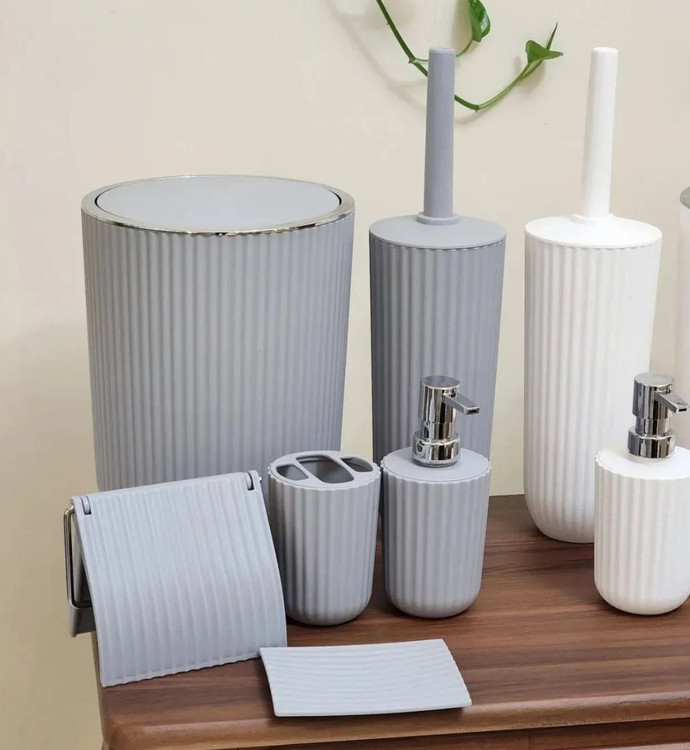 ست بهداشتی ۶ تیکه بادبزنی زبرا همارا پلاستیکی