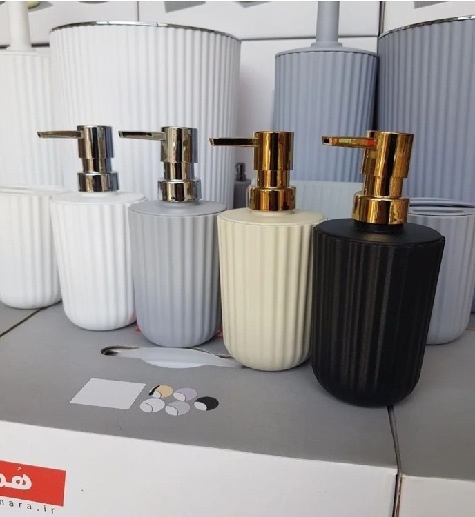 ست بهداشتی ۶ تیکه بادبزنی زبرا همارا پلاستیکی