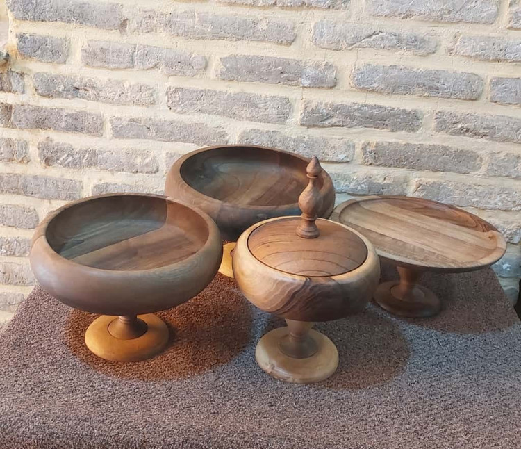 ست چهار تکه پذیرایی مدل خمرهای — چوب گردوی درجه یک