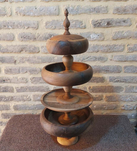 ست چهار تکه پذیرایی مدل خمرهای — چوب گردوی درجه یک