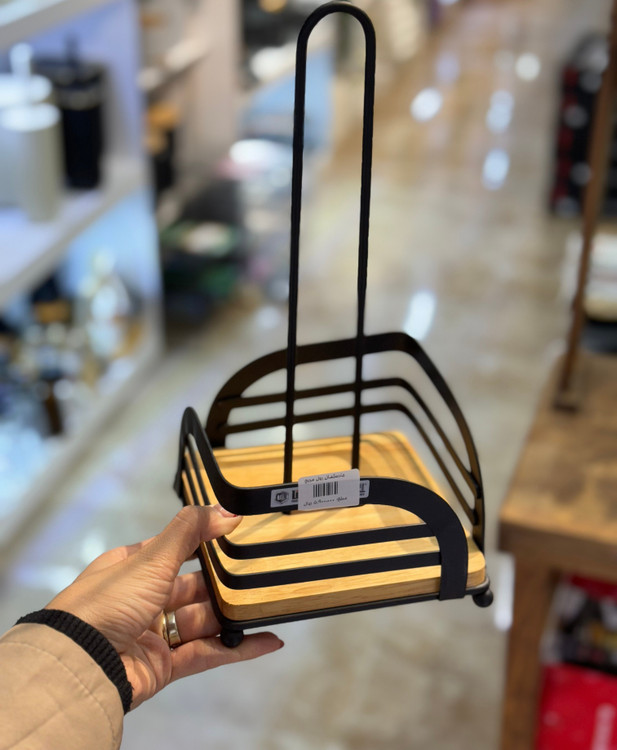 جادستمال رولی مربع فلز و چوب لیمنتاک