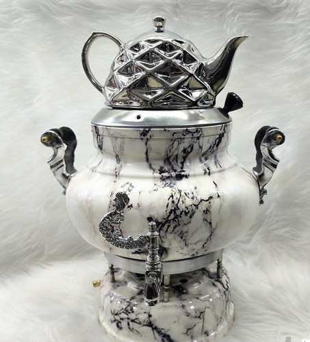 سماور طوفان 6 لیتری 3 کاره ترموکوپل دار مدل سنگی مشبک