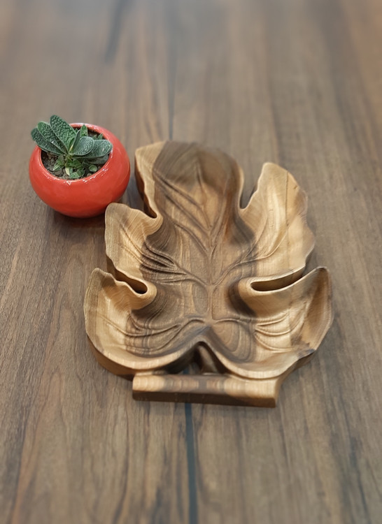 اردوخوری طرح برگ انگور رگه دار چوبی