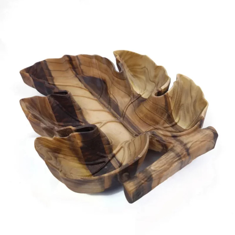 اردوخوری طرح برگ انگور رگه دار چوبی