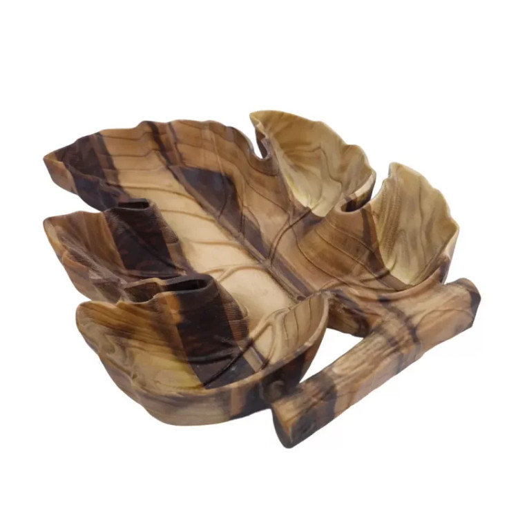 اردوخوری طرح برگ انگور رگه دار چوبی