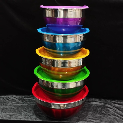 لگن استیل 5 تکه رنگی یویو درجه یک