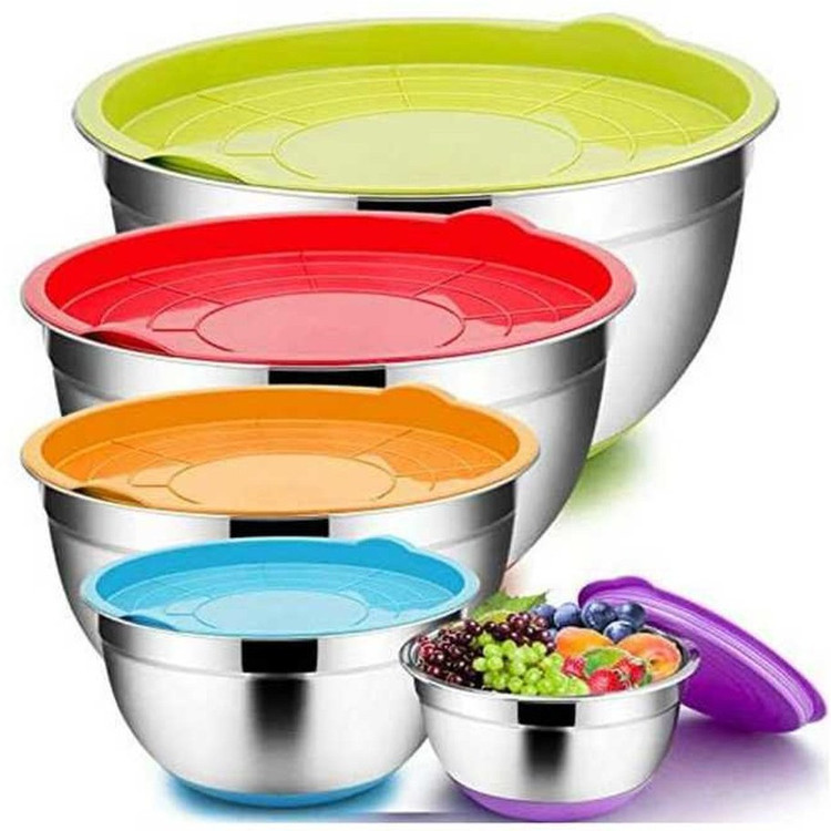 لگن استیل 5 تکه رنگی یویو درجه یک