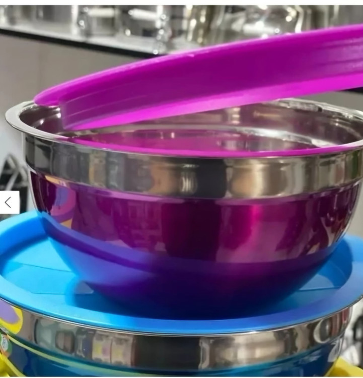 لگن استیل 5 تکه رنگی یویو درجه یک
