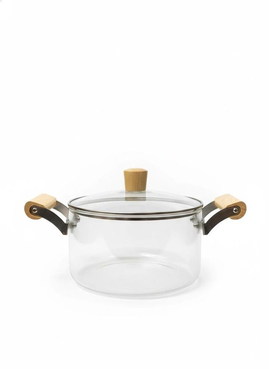 قابلمه پیرکس 2/5 لیتری دسته بامبو وارداتی اصل اورجینال