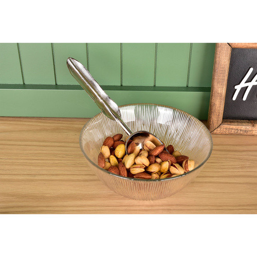 قاشق آجیل خوری استیل طرح پر