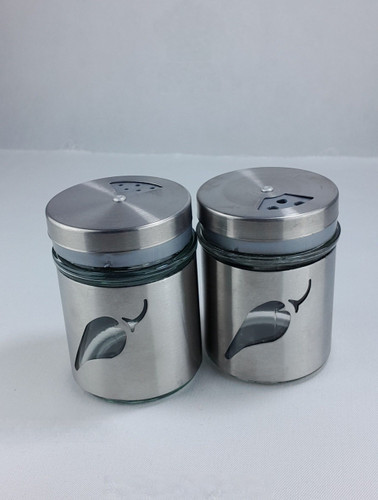 ادویه استیل شیشه گرد سه کاره زیبا سازان