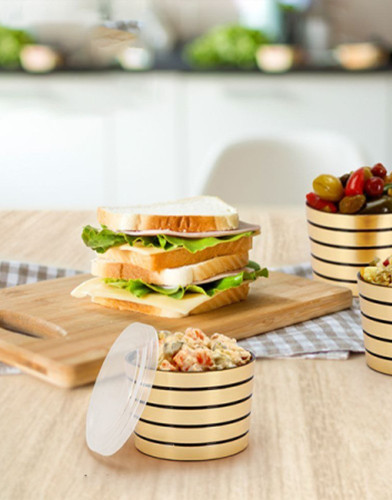 پیاله تایلندی دربدار 3 عددی سیلور 6105