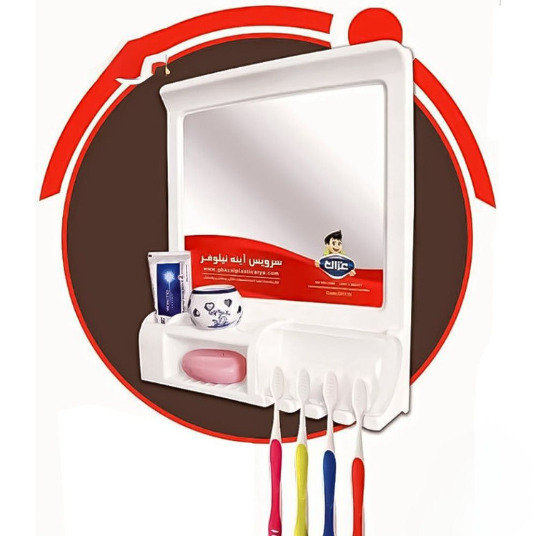 جامسواک غزال نیلوفر ایینه دار