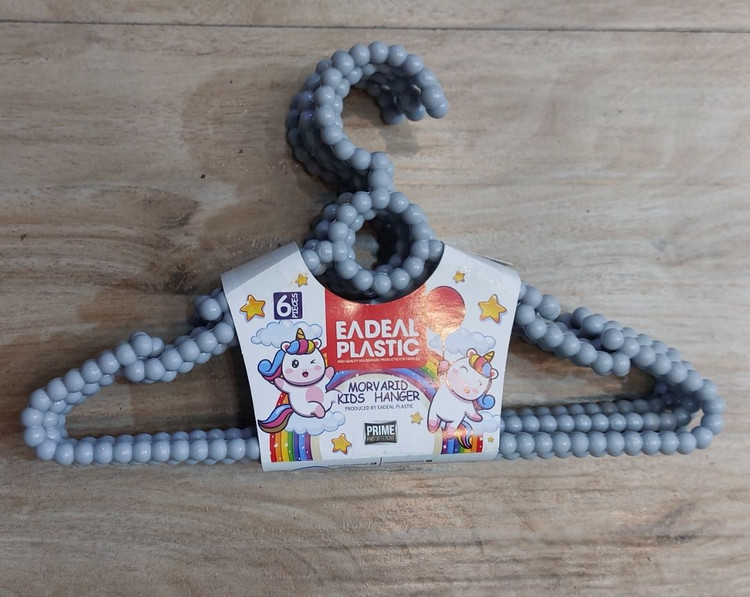 چوب لباسی کودک پلاستیکی 6 عددی 18*29