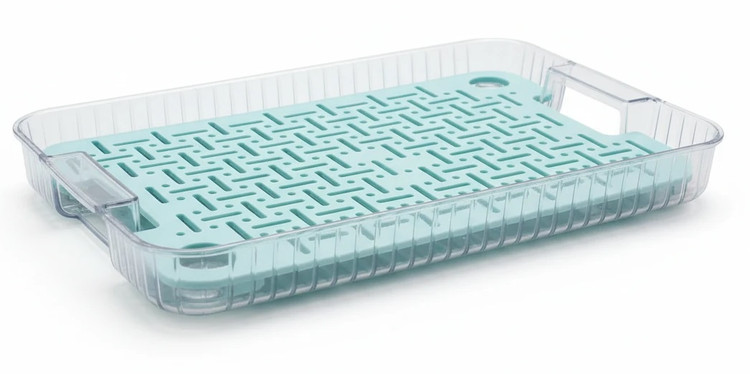 سینی دولایه چند منظوره دسته دار تامیلا جنس اکرولیک