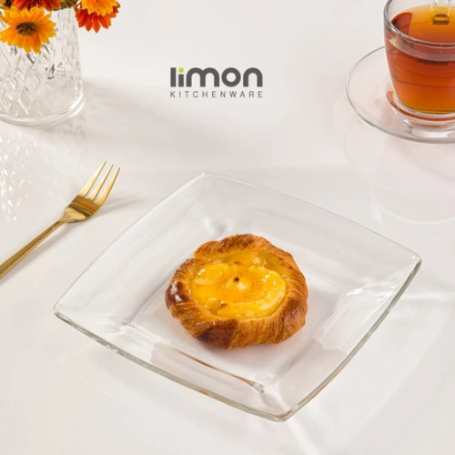 پیش دستی مربع لیمون شیشه ای 6 عددی کد 215500