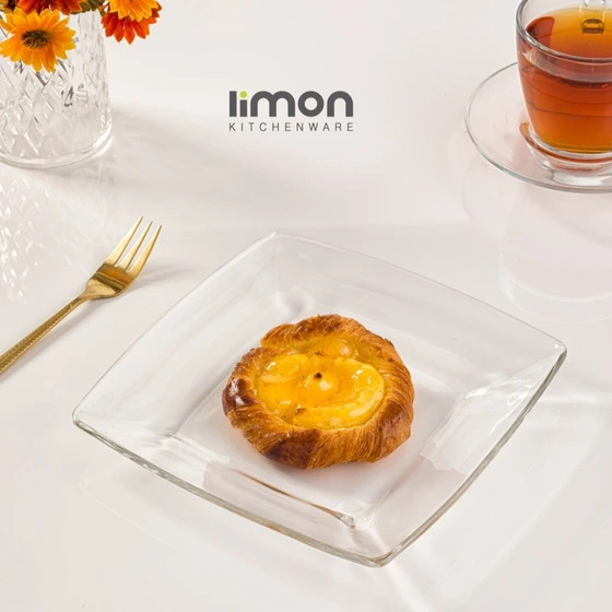 پیش دستی مربع لیمون شیشه ای 6 عددی کد 215500