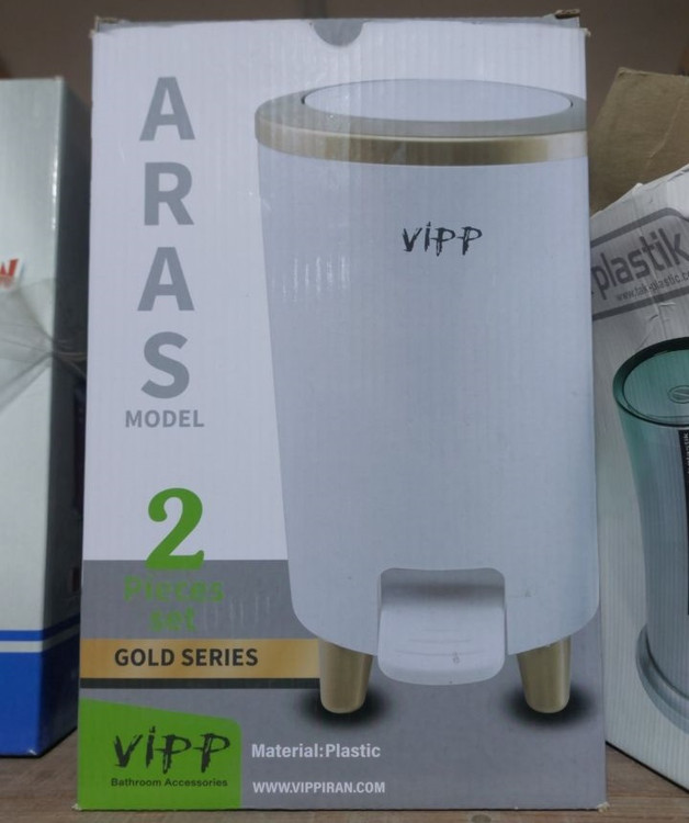 سطل پدالی مدل آراز برند Vippiran سری گلد