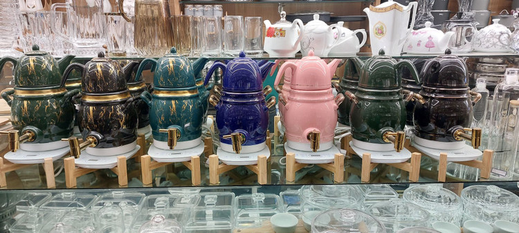 ست کتری و قوری طرح مرمر و ساده