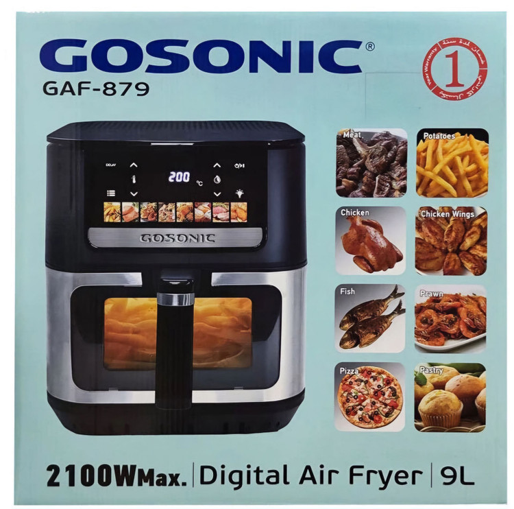 سرخکن رژیمی دو المنت 9 لیتر گوسونیک مدل Gosonic GAF-879